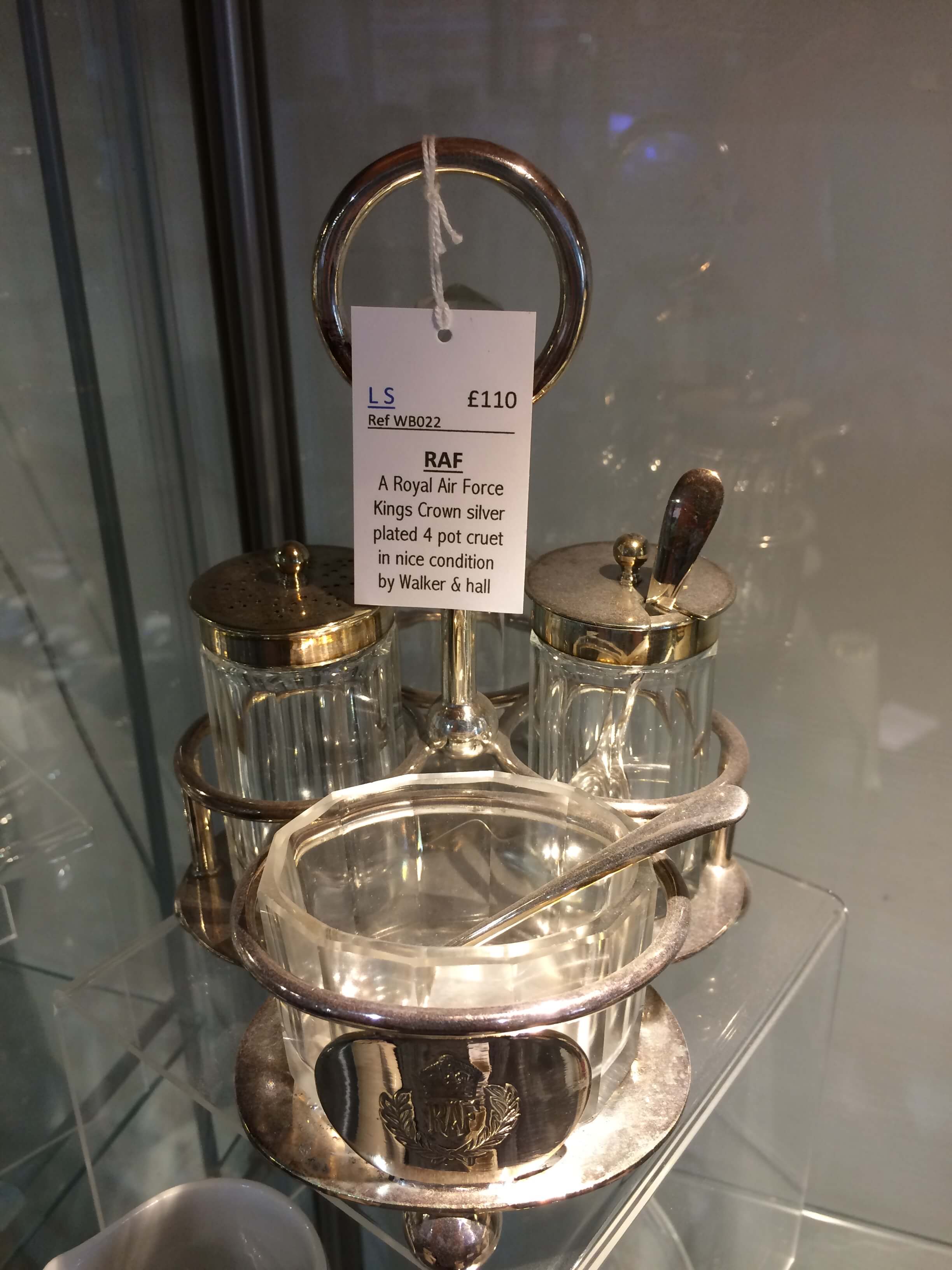 RAF Walker and Hall Cruet